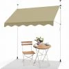 VOUNOT Auvent Retractable Manuel Sans Percage 300cm Beige 2 VOUNOT Auvent Retractable Manuel Sans Percage 300cm Beige -Pergola Soldes 53565124 1