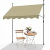 VOUNOT Auvent Retractable Manuel Sans Percage 200cm Beige -Pergola Soldes 53565125 1