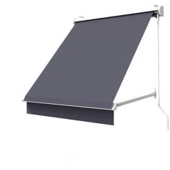 SUNNY INCH ® Store De Fenêtre à Projection Avec Coffre - 100 X 70 Cm - Gris Anthracite - Gris Anthracite