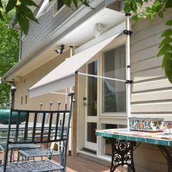 SUNNY INCH ® Store à Projection Autoportant Sans Perçage - 250 X 150 Cm - Terrasse Ou Balcon - Écru - Écru -Pergola Soldes 53620902 2