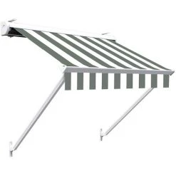 SUNNY INCH ® Store De Fenêtre à Projection Avec Coffre - 100 X 70 Cm - Blanc Gris - Blanc Gris -Pergola Soldes 53620907 3