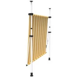 SUNNY INCH ® Store à Projection Autoportant Sans Perçage - 200 X 150 Cm - Terrasse Ou Balcon - Jaune Rayé - Jaune Rayé -Pergola Soldes 53620911 5