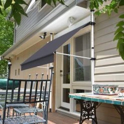 SUNNY INCH ® Store à Projection Autoportant Sans Perçage - 200 X 150 Cm - Terrasse Ou Balcon - Gris Anthracite - Gris Anthracite -Pergola Soldes 53620942 2