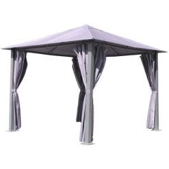 Quick-Star Toit De Remplacement Approprié Pour Les Pavillons Dans La Mesure De 3x3 Mètres Gris 10 Quick-Star Toit De Remplacement Approprié Pour Les Pavillons Dans La Mesure De 3x3 Mètres Gris -Pergola Soldes 53645934 4