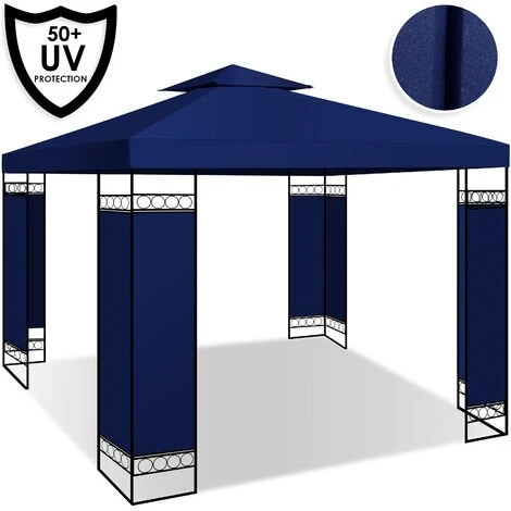 KESSER® - Pavillon 3 X 3 m Imperméable Protection UV 50+ Structure En Métal Tente De Réception Tente De Jardin De Luxe Pavillon De Jardin 9 m² Chapiteau, Bleu Marine 3 KESSER® - Pavillon 3 X 3 m Imperméable Protection UV 50+ Structure En Métal Tente De Réception Tente De Jardin De Luxe Pavillon De Jardin 9 m² Chapiteau, Bleu Marine