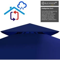 KESSER® - Pavillon 3 X 3 m Imperméable Protection UV 50+ Structure En Métal Tente De Réception Tente De Jardin De Luxe Pavillon De Jardin 9 m² Chapiteau, Bleu Marine 8 KESSER® - Pavillon 3 X 3 m Imperméable Protection UV 50+ Structure En Métal Tente De Réception Tente De Jardin De Luxe Pavillon De Jardin 9 m² Chapiteau, Bleu Marine -Pergola Soldes 53648457 2