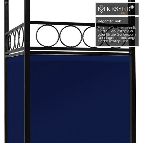 KESSER® - Pavillon 3 X 3 m Imperméable Protection UV 50+ Structure En Métal Tente De Réception Tente De Jardin De Luxe Pavillon De Jardin 9 m² Chapiteau, Bleu Marine 5 KESSER® - Pavillon 3 X 3 m Imperméable Protection UV 50+ Structure En Métal Tente De Réception Tente De Jardin De Luxe Pavillon De Jardin 9 m² Chapiteau, Bleu Marine – Image 3