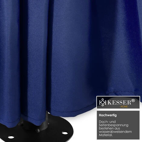 KESSER® - Pavillon 3 X 3 m Imperméable Protection UV 50+ Structure En Métal Tente De Réception Tente De Jardin De Luxe Pavillon De Jardin 9 m² Chapiteau, Bleu Marine 7 KESSER® - Pavillon 3 X 3 m Imperméable Protection UV 50+ Structure En Métal Tente De Réception Tente De Jardin De Luxe Pavillon De Jardin 9 m² Chapiteau, Bleu Marine – Image 5
