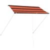 LITZEE Auvent Rétractable 250x150 Cm Orange Et Marron # -Pergola Soldes 53658780 1