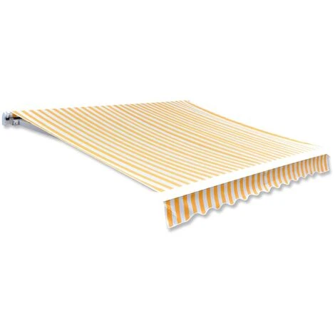 LITZEE Toile D'auvent Orange Et Blanc 500x300 Cm # 3 LITZEE Toile D'auvent Orange Et Blanc 500x300 Cm #