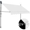 LITZEE Auvent Manuel Rétractable Avec LED 300 Cm Crème # 1 LITZEE Auvent Manuel Rétractable Avec LED 300 Cm Crème # -Pergola Soldes 53659097 1