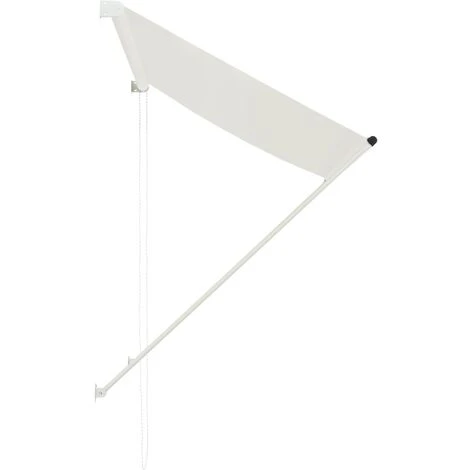 LITZEE Auvent Rétractable 150x150 Cm Crème # 4 LITZEE Auvent Rétractable 150x150 Cm Crème # – Image 2