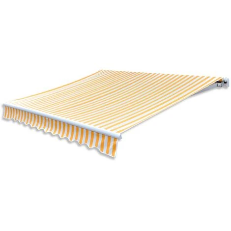 LITZEE Toile D'auvent Orange Et Blanc 450x300 Cm # 5 LITZEE Toile D'auvent Orange Et Blanc 450x300 Cm # – Image 3