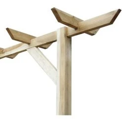 LANGRAY Pergola De Jardin 200 X 40 X 205 Cm Bois Maison & Jardin -Pergola Soldes 53826611 3