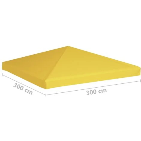 LANGRAY Toile De Toit De Belvédère 270 G/m² 3x3 M Jaune Maison & Jardin 6 LANGRAY Toile De Toit De Belvédère 270 G/m² 3x3 M Jaune Maison & Jardin – Image 4