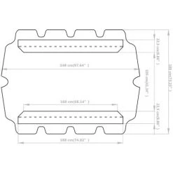 LANGRAY Toit De Rechange De Balançoire Blanc 188/168x110/145cm 270 G/m² Maison & Jardin -Pergola Soldes 53826808 4