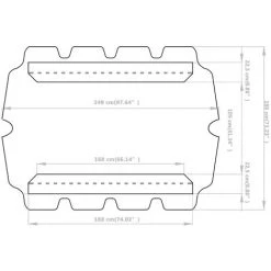 LANGRAY Toit Rechange Balançoire Anthracite 188/168x110/145 Cm 270 G/m² Maison & Jardin -Pergola Soldes 53826811 4