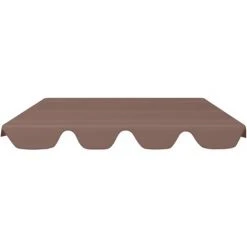 LANGRAY Toit De Rechange De Balançoire Marron 150/130x70/105cm 270 G/m² Maison & Jardin -Pergola Soldes 53826823 3