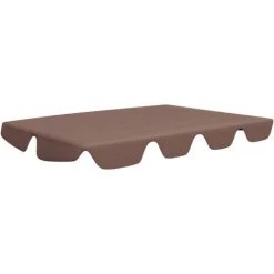 LANGRAY Toit De Rechange De Balançoire Marron 150/130x70/105cm 270 G/m² Maison & Jardin -Pergola Soldes 53826823 5
