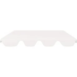 LANGRAY Toit De Rechange De Balançoire Blanc 150/130x70/105 Cm 270 G/m² Maison & Jardin -Pergola Soldes 53826828 3