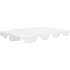 LANGRAY Toit De Rechange De Balançoire Blanc 150/130x70/105 Cm 270 G/m² Maison & Jardin -Pergola Soldes 53826828 5