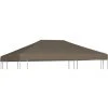 LANGRAY Toile Supérieure De Gazebo 310 G/m² 3x3 M Taupe Maison & Jardin -Pergola Soldes 53826886 1