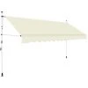 LANGRAY Auvent Manuel Rétractable 400 Cm Crème Maison & Jardin -Pergola Soldes 53828683 1