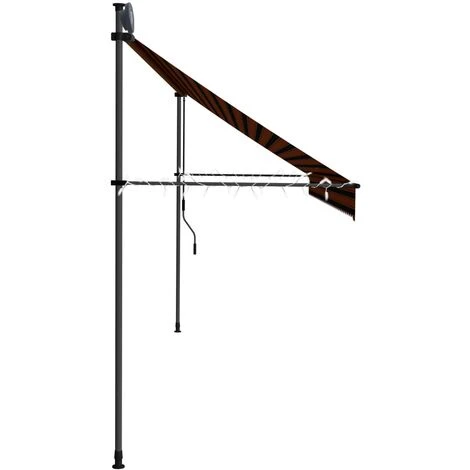 LANGRAY Auvent Manuel Rétractable Avec LED 400 Cm Orange Et Marron Maison & Jardin 4 LANGRAY Auvent Manuel Rétractable Avec LED 400 Cm Orange Et Marron Maison & Jardin – Image 2