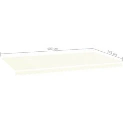LANGRAY Tissu De Remplacement Pour Auvent Crème 6x3,5 M Maison & Jardin -Pergola Soldes 53828799 4