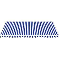 LANGRAY Tissu De Remplacement Pour Auvent Bleu Et Blanc 5x3,5 M Maison & Jardin 9 LANGRAY Tissu De Remplacement Pour Auvent Bleu Et Blanc 5x3,5 M Maison & Jardin -Pergola Soldes 53828802 3