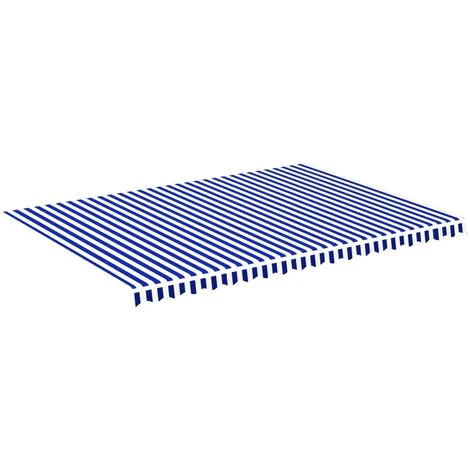 LANGRAY Tissu De Remplacement Pour Auvent Bleu Et Blanc 5x3,5 M Maison & Jardin 7 LANGRAY Tissu De Remplacement Pour Auvent Bleu Et Blanc 5x3,5 M Maison & Jardin – Image 5