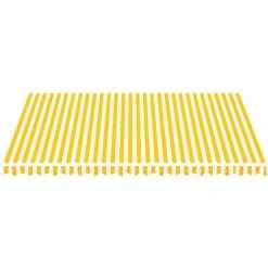 LANGRAY Tissu De Remplacement Pour Auvent Jaune Et Blanc 4,5x3,5 M Maison & Jardin -Pergola Soldes 53828806 3
