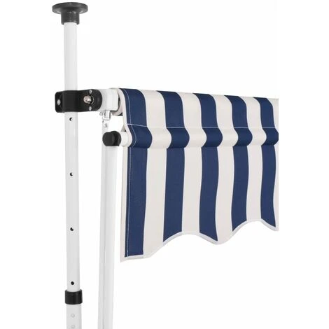 LANGRAY Auvent Rétractable Manuel 250 Cm Rayures Bleues Et Blanches Maison & Jardin 7 LANGRAY Auvent Rétractable Manuel 250 Cm Rayures Bleues Et Blanches Maison & Jardin – Image 5
