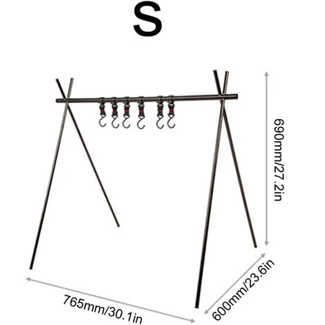 LIFCAUSAL Tente Extérieure Camping En Aluminium Portable Trépied étagère Pliante Touriste étendoir Camping Cintre 4 LIFCAUSAL Tente Extérieure Camping En Aluminium Portable Trépied étagère Pliante Touriste étendoir Camping Cintre – Image 2