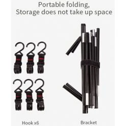 LIFCAUSAL Tente Extérieure Camping En Aluminium Portable Trépied étagère Pliante Touriste étendoir Camping Cintre 10 LIFCAUSAL Tente Extérieure Camping En Aluminium Portable Trépied étagère Pliante Touriste étendoir Camping Cintre -Pergola Soldes 54006039 4