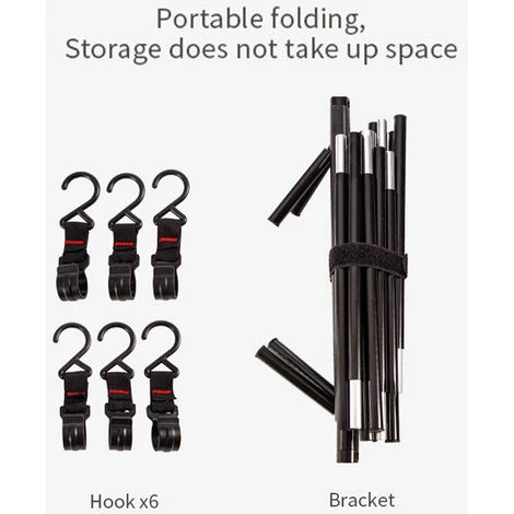 LIFCAUSAL Tente Extérieure Camping En Aluminium Portable Trépied étagère Pliante Touriste étendoir Camping Cintre 6 LIFCAUSAL Tente Extérieure Camping En Aluminium Portable Trépied étagère Pliante Touriste étendoir Camping Cintre – Image 4