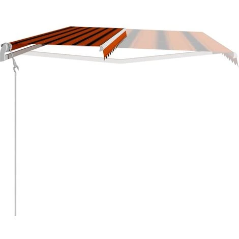 Hommoo Auvent Retractable Automatique 450x300 Cm Orange Et Blanc 7 Hommoo Auvent Retractable Automatique 450x300 Cm Orange Et Blanc – Image 5