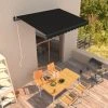 Hommoo Auvent Retractable Automatique 350x250 Cm Anthracite 2 Hommoo Auvent Retractable Automatique 350x250 Cm Anthracite -Pergola Soldes 54056901 1