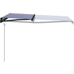 Hommoo Auvent Retractable Automatique 450x300 Cm Bleu Et Blanc 9 Hommoo Auvent Retractable Automatique 450x300 Cm Bleu Et Blanc -Pergola Soldes 54056956 3