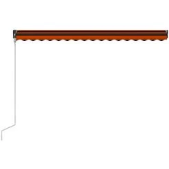 Hommoo Auvent Retractable Automatique 400x300 Cm Orange Et Marron -Pergola Soldes 54059145 5