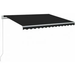 Hommoo Auvent Manuel Retractable Avec LED 400x350 Cm Anthracite 8 Hommoo Auvent Manuel Retractable Avec LED 400x350 Cm Anthracite -Pergola Soldes 54059441 2
