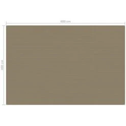 Hommoo Tapis De Tente 400x600 Cm Taupe -Pergola Soldes 54059680 5