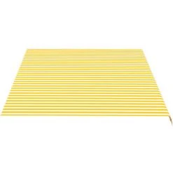 Hommoo Tissu De Remplacement Pour Auvent Jaune Et Blanc 5x3,5 M 10 Hommoo Tissu De Remplacement Pour Auvent Jaune Et Blanc 5x3,5 M -Pergola Soldes 54059754 4