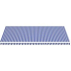 Hommoo Tissu De Remplacement Pour Auvent Bleu Et Blanc 6x3,5 M 9 Hommoo Tissu De Remplacement Pour Auvent Bleu Et Blanc 6x3,5 M -Pergola Soldes 54059755 3