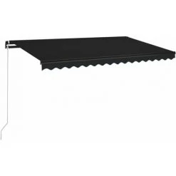 Hommoo Auvent Manuel Retractable 450x350 Cm Anthracite -Pergola Soldes 54060303 2