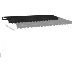 Hommoo Auvent Manuel Retractable 450x350 Cm Anthracite -Pergola Soldes 54060303 3
