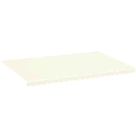 Hommoo Tissu De Remplacement Pour Auvent Creme 5x3,5 M 4 Hommoo Tissu De Remplacement Pour Auvent Creme 5x3,5 M – Image 2