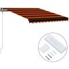 Hommoo Auvent Retractable Automatique 350x250 Cm Orange Et Marron -Pergola Soldes 54061523 1