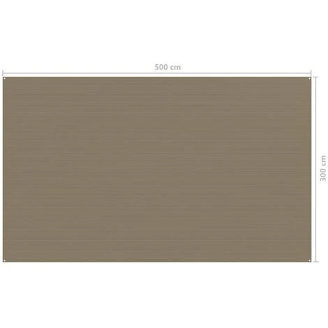 Hommoo Tapis De Tente 300x500 Cm Taupe 6 Hommoo Tapis De Tente 300x500 Cm Taupe – Image 4