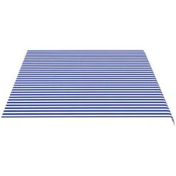 Hommoo Tissu De Remplacement Pour Auvent Bleu Et Blanc 5x3,5 M -Pergola Soldes 54062705 4